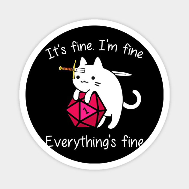 Its Fine Im Fine Everythings Fine Cats Magnet by cobiepacior